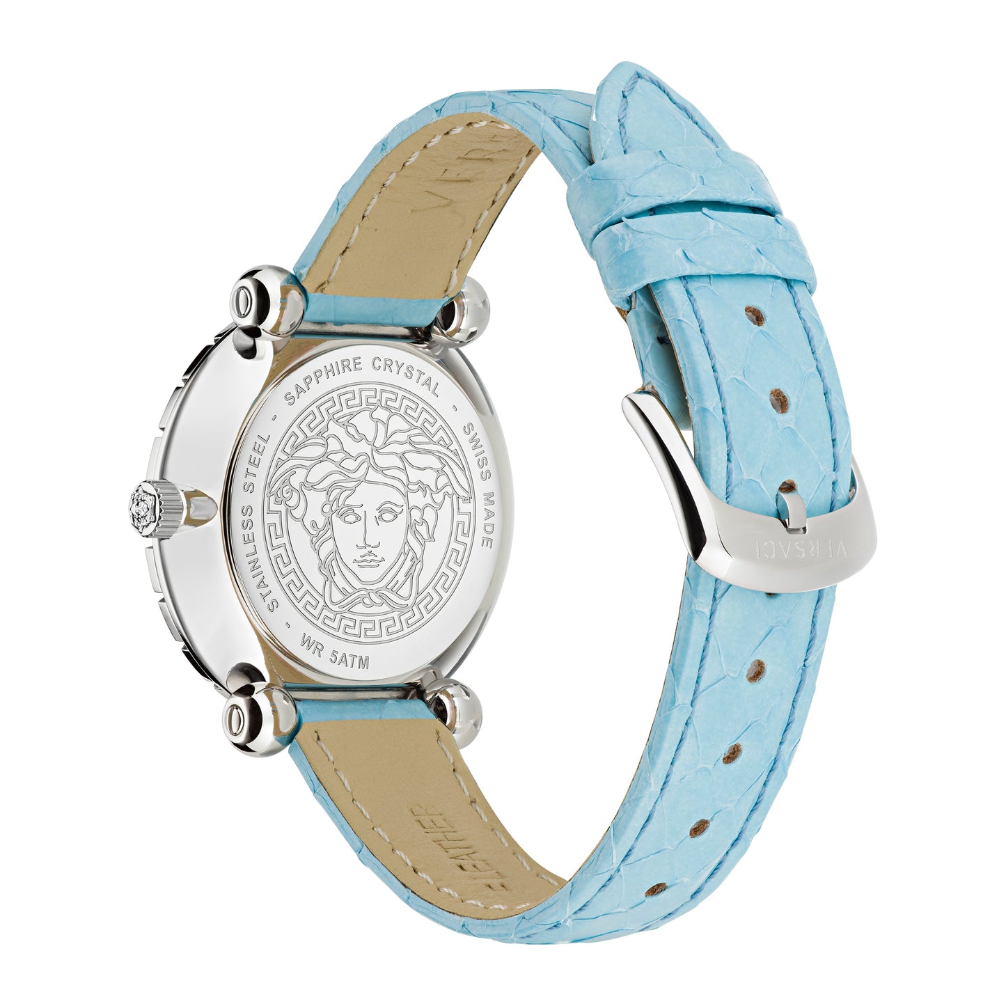 Versace Wrist Watch Women Light Blue Dial - VE6I00123