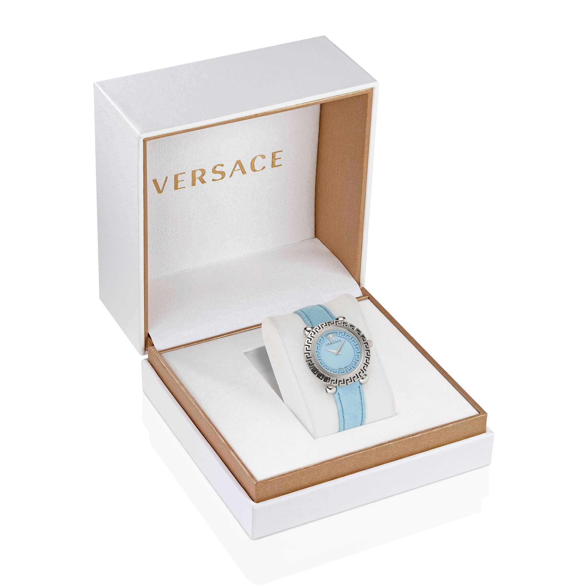Versace 35 mm Wrist Watch Women Light Blue Dial VE6I00123
