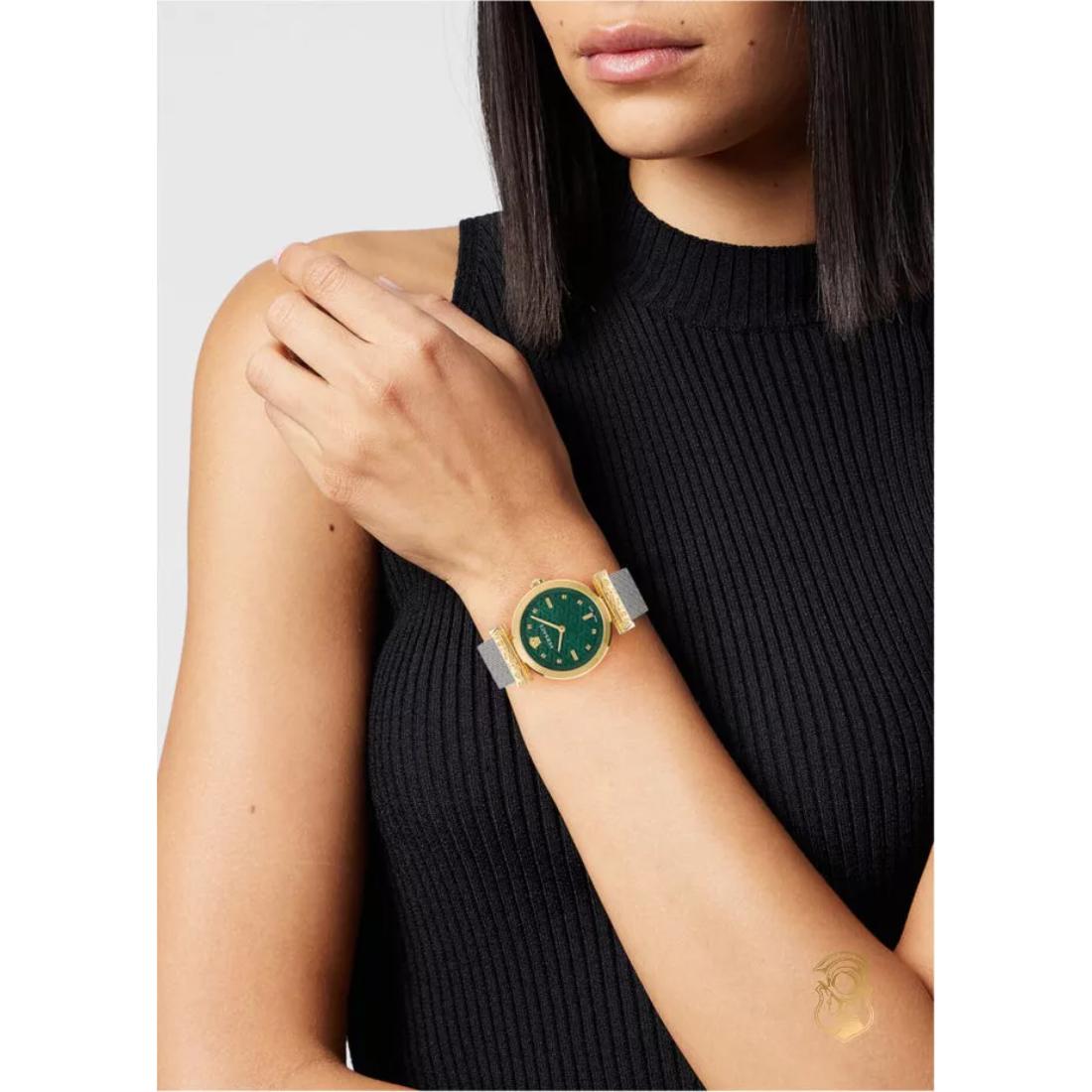 Versace Regalia 34 mm Green Dial Women Analog Watch VE6J00623