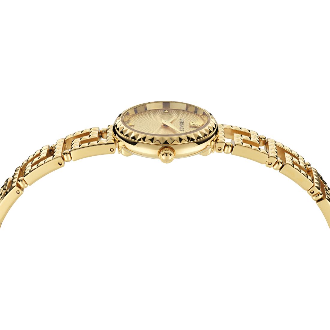 Versace Gold Tone 28 mm Dial Women Analogue Watch VE7A00323