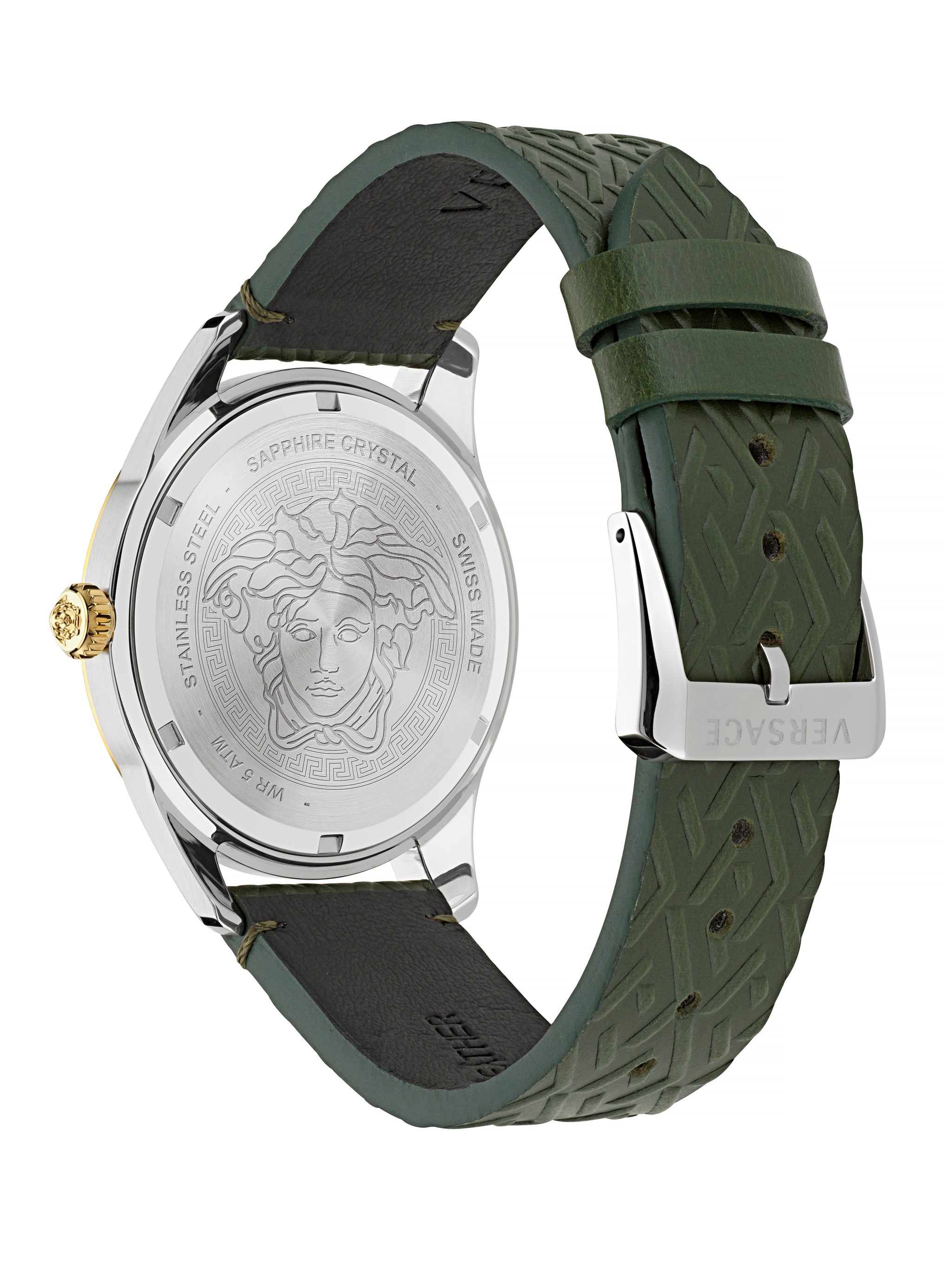 Versace 41 mm Greca Time Silver Dial Men Watch VE7C00223