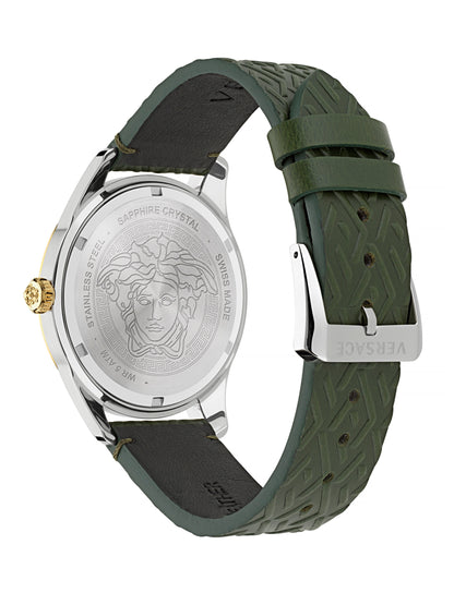 Versace Greca Time Silver Dial Men Watch - VE7C00223