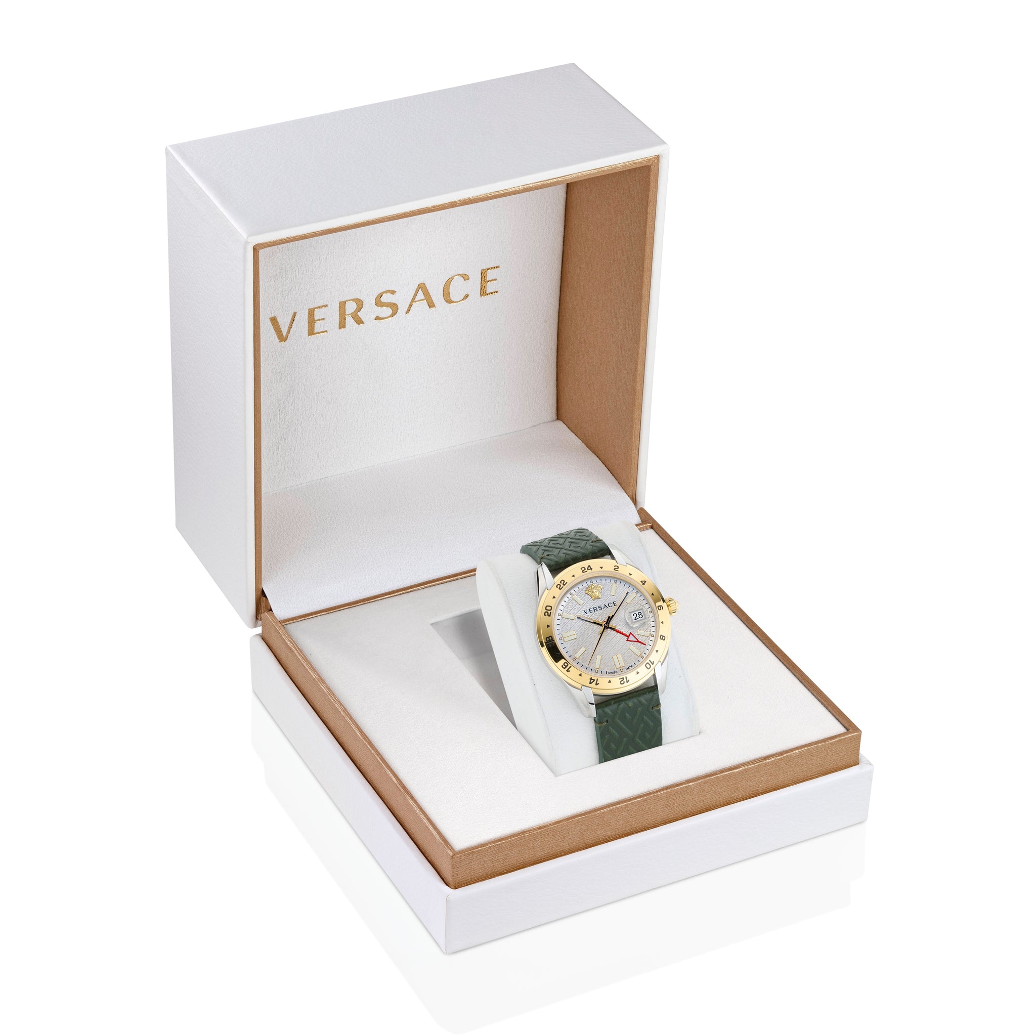 Versace 41 mm Greca Time Silver Dial Men Watch VE7C00223