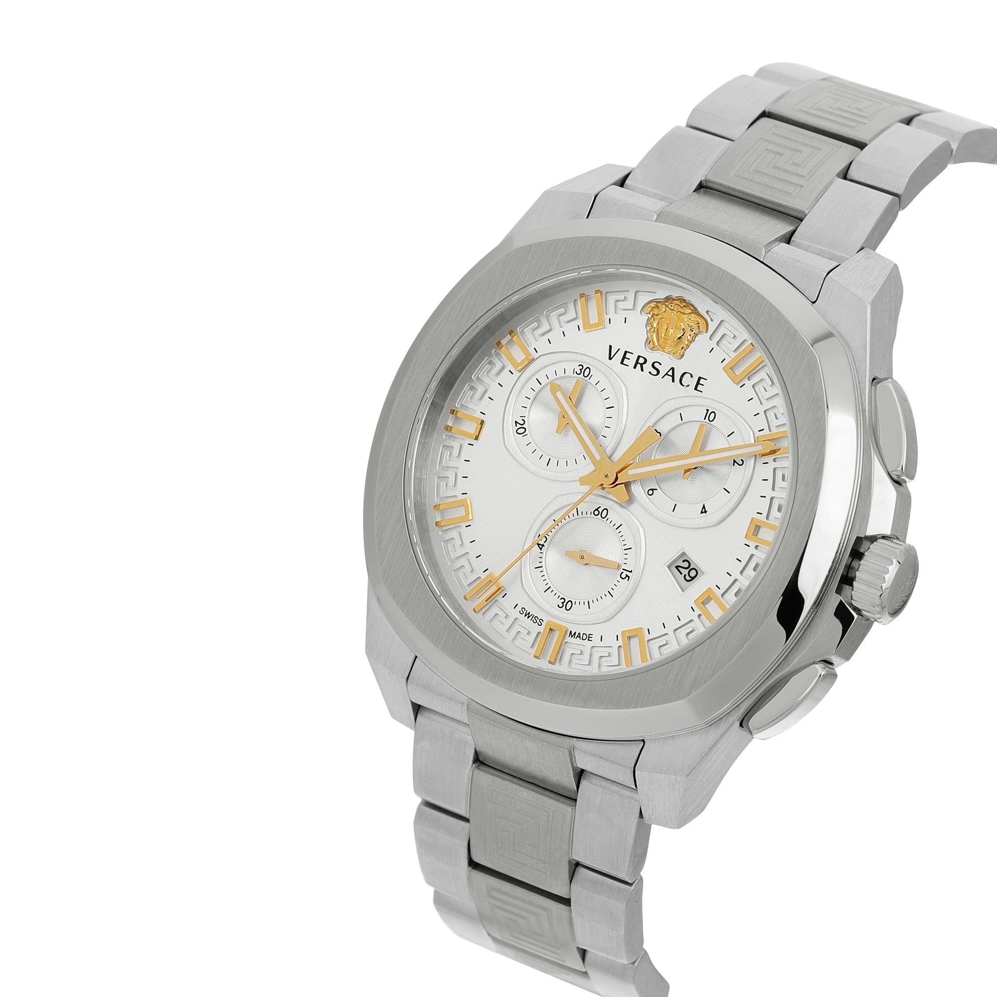 Versace 43 mm White Silver Dial Analog Men Watch VE7CA0623
