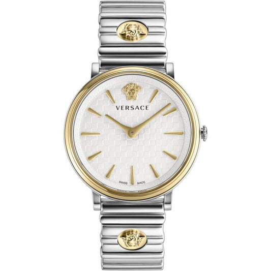 Versace V-Circle 38 mm Silver Dial Women Analog Watch- VE8104922