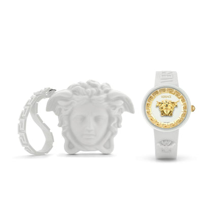Versace Iconic.Medusa Pop 39 mm White Dial Unisex Analog Watch- VE8J00524