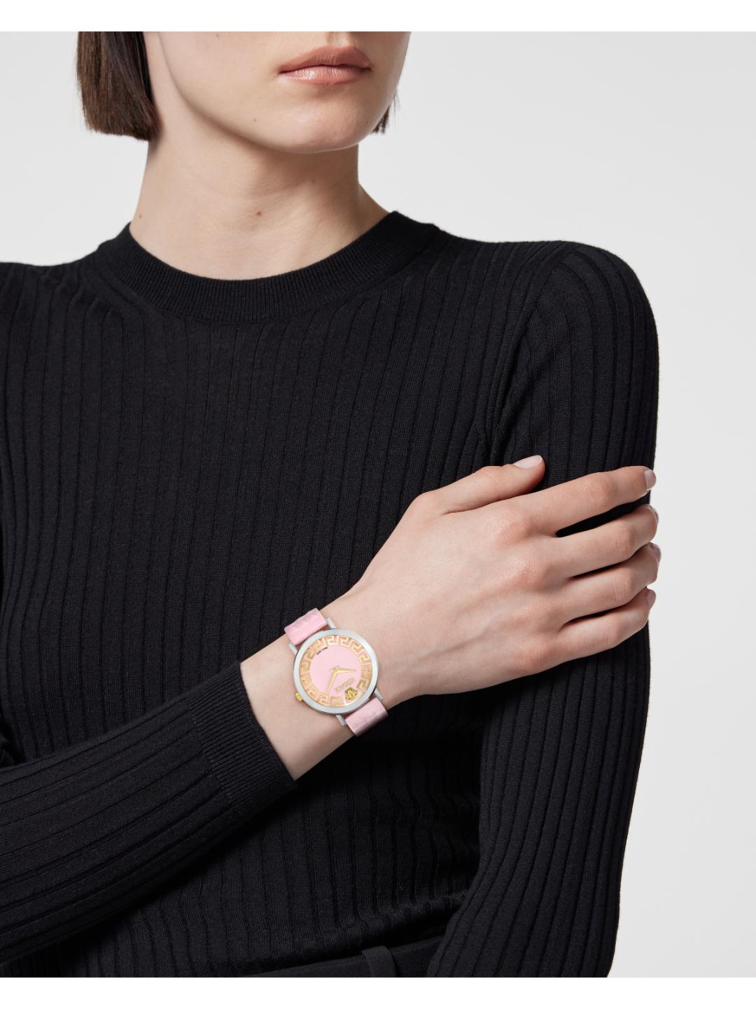 Versace Daedalus Women 35 mm Pink Dial Analog Watch VE9A00124