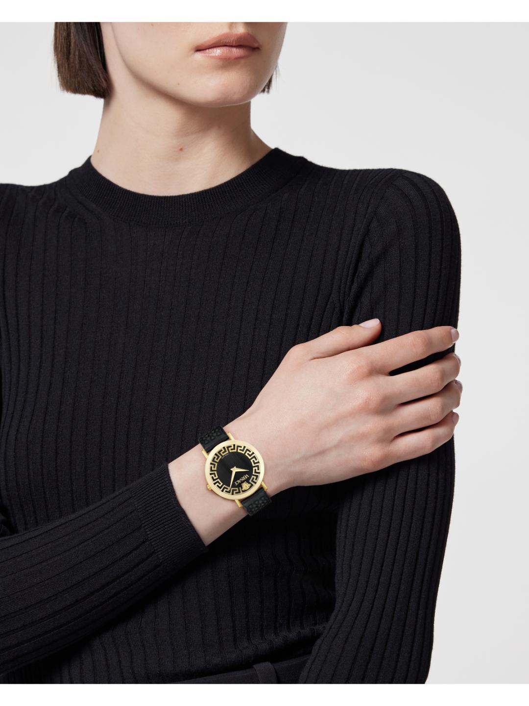 Versace Daedalus Women 35 mm Black Dial Analog Watch VE9A00224
