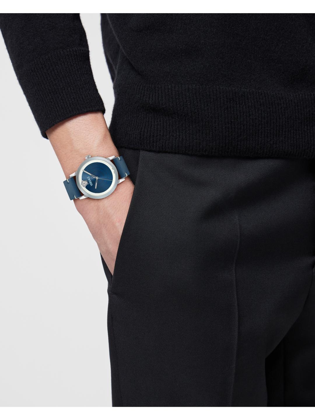 Versace V-HELIX Men 40 x 49,50 mm Blue Dial Analog Watch VE9G00124