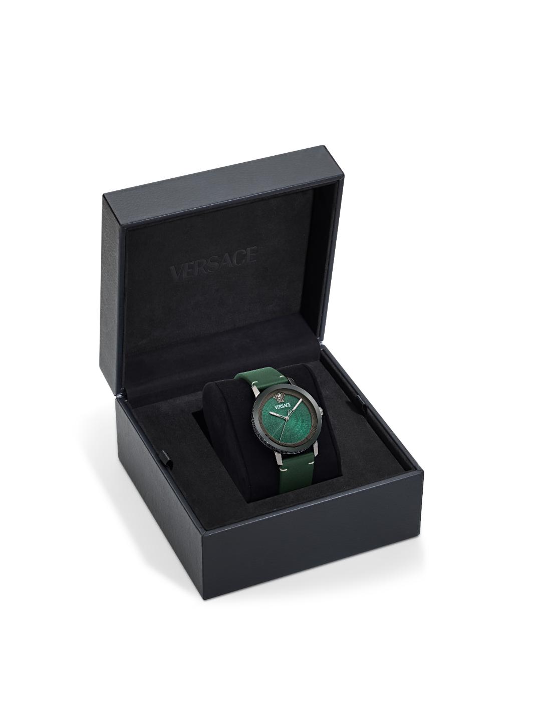 Versace V-HELIX Men 40 x 49,50 mm Green Dial Analog Watch VE9G00224