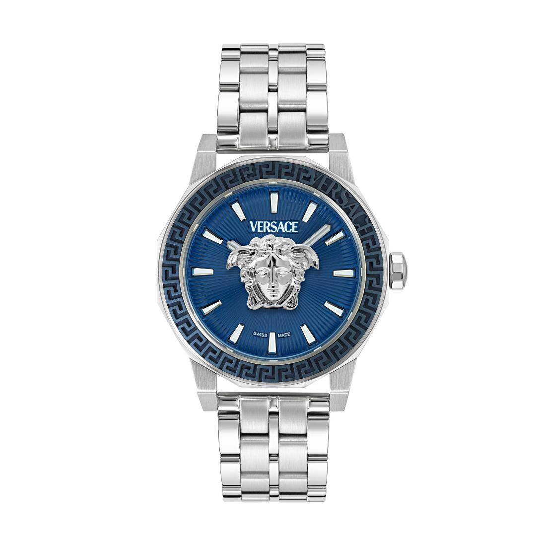 Versace Medusa Deco 43 mm Blue Dial Men Analog Watch VE9I00324