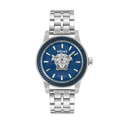 Versace Medusa Deco 43 mm Blue Dial Men Analog Watch- VE9I00324