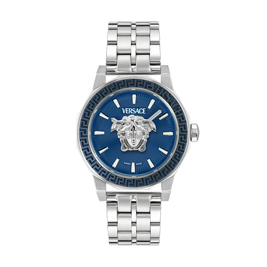 Versace Medusa Deco 43 mm Blue Dial Men Analog Watch- VE9I00324
