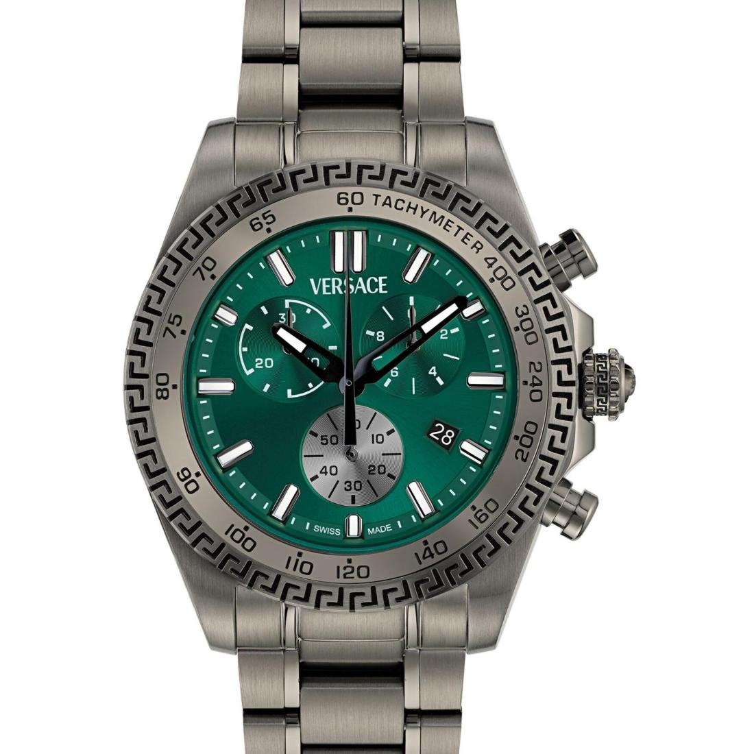 Versace Chrono X 44 mm Size Green Dial Men Analog Watch VE9K00624