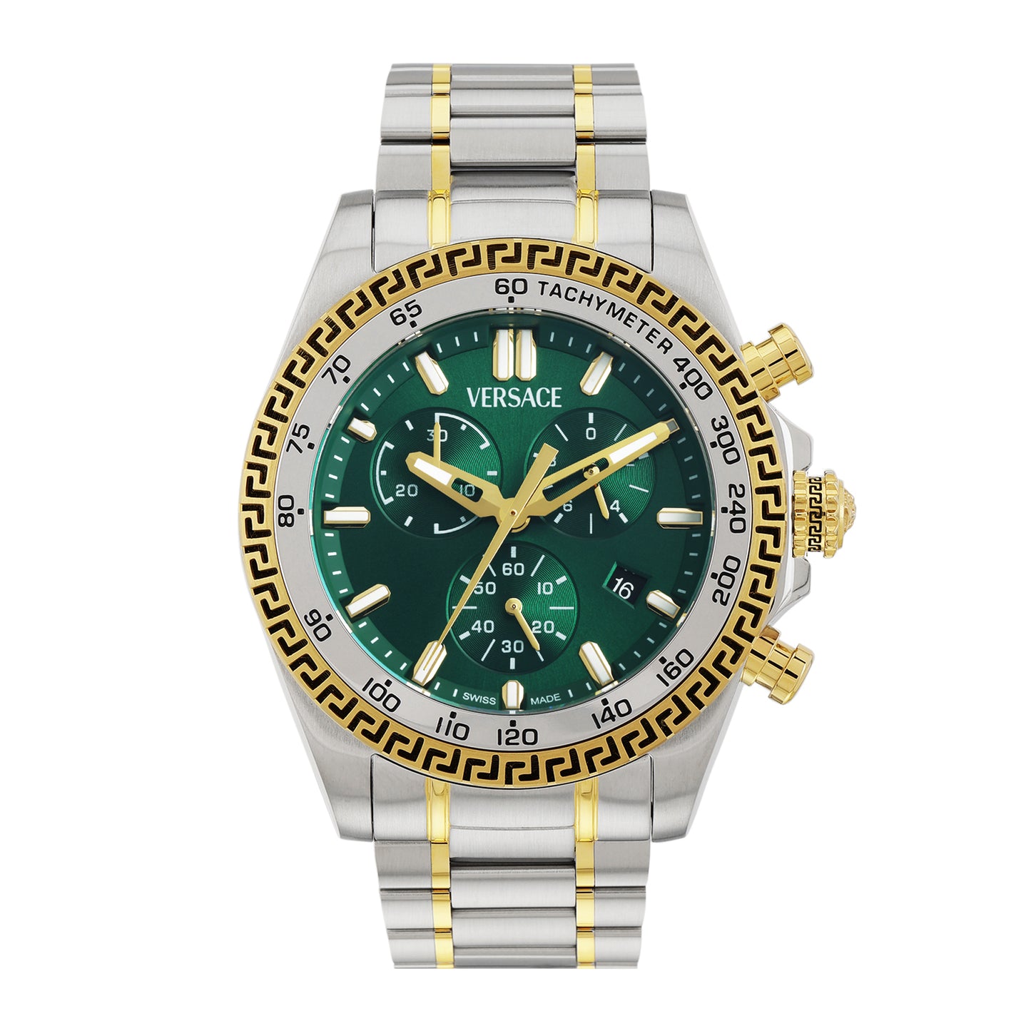 Versace Chrono X 44 mm Green Dial Men Chrono Watch VE9K01024