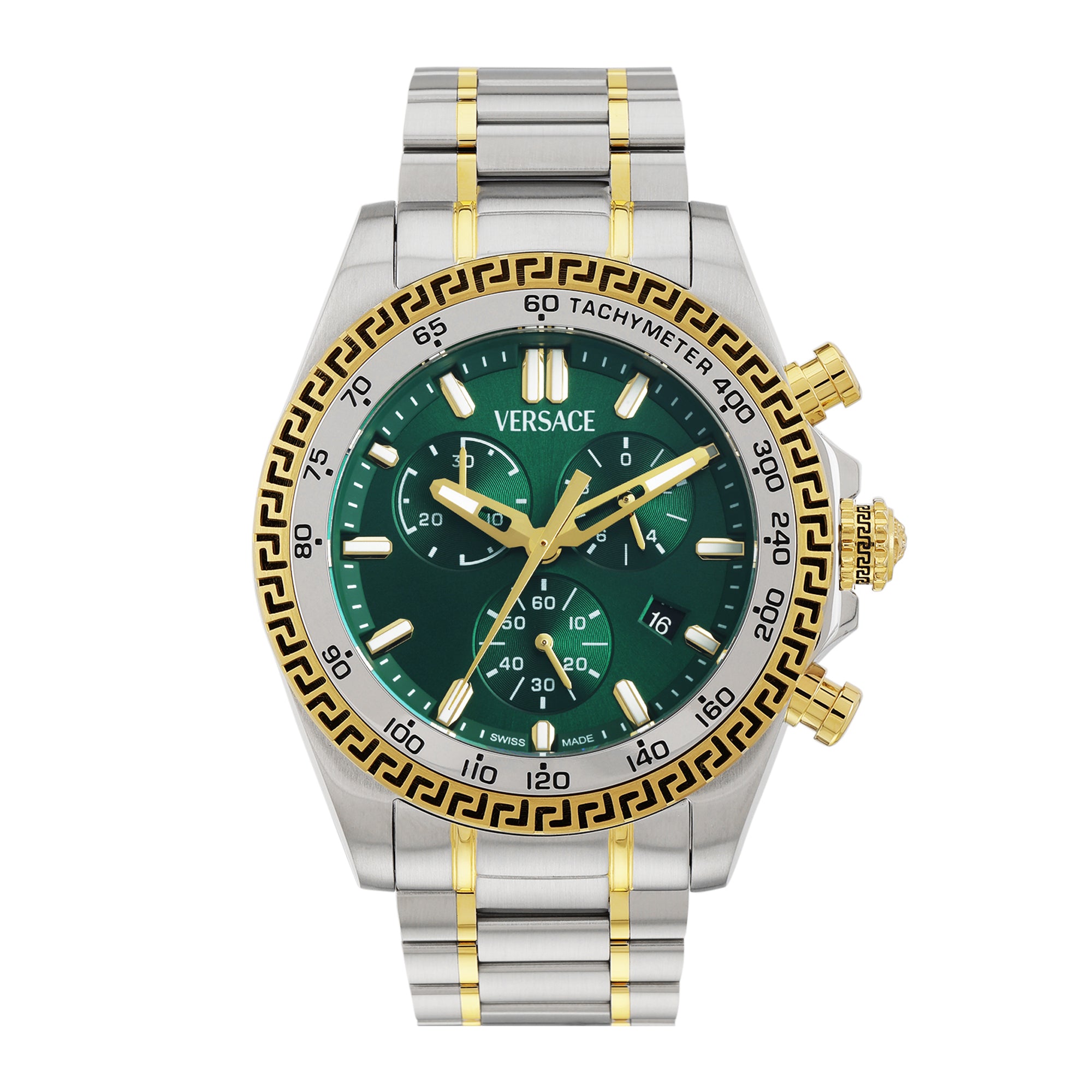 Versace Chrono X 44 mm Green Dial Men Chrono Watch VE9K01024