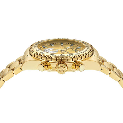 Versace Versace Chrono 44 mm Gold Dial Men Watch- VE9K01324