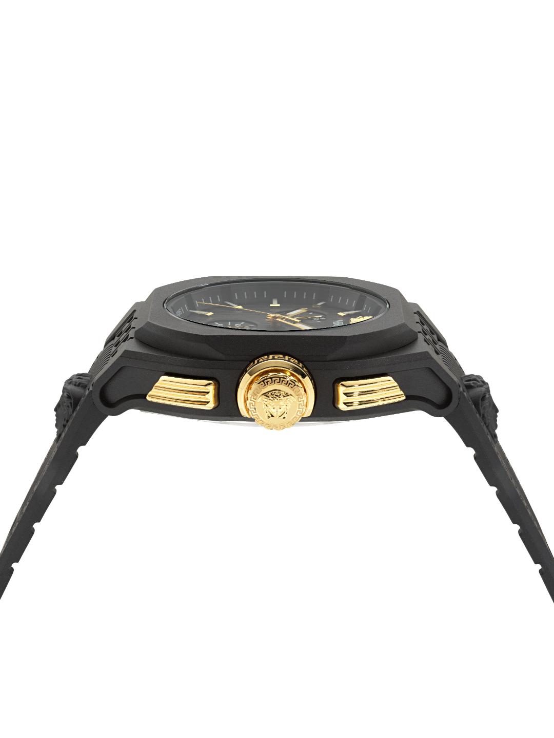 Versace V-LEGEND Men 44 mm Black Dial Chrono Watch VE9L00124