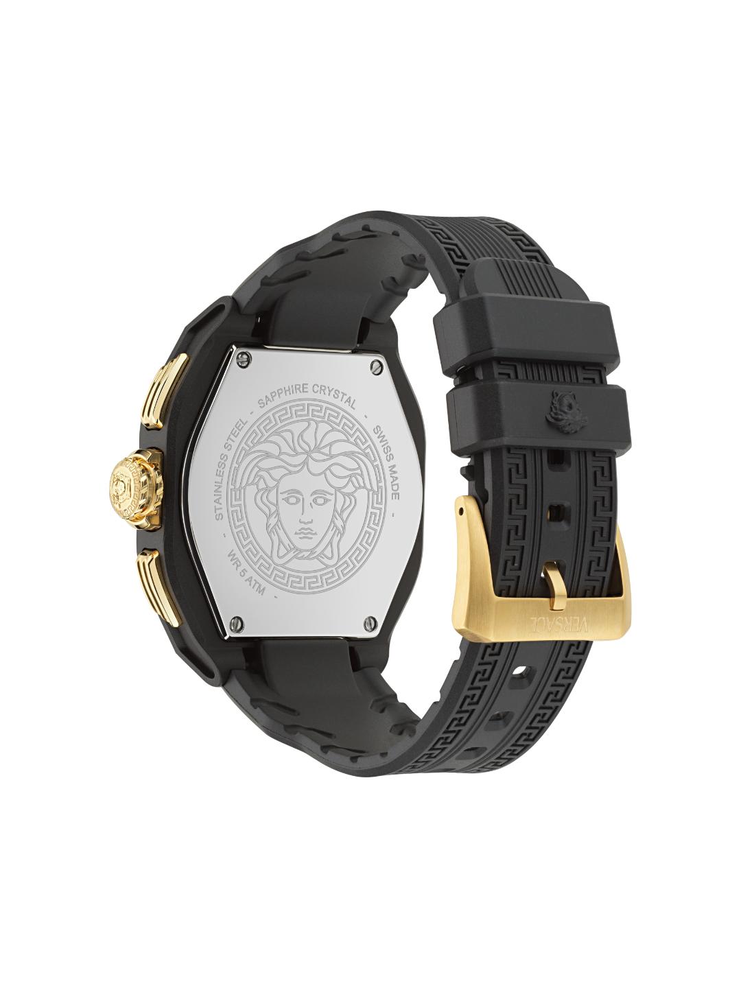 Versace V-LEGEND Men 44 mm Black Dial Chrono Watch VE9L00124