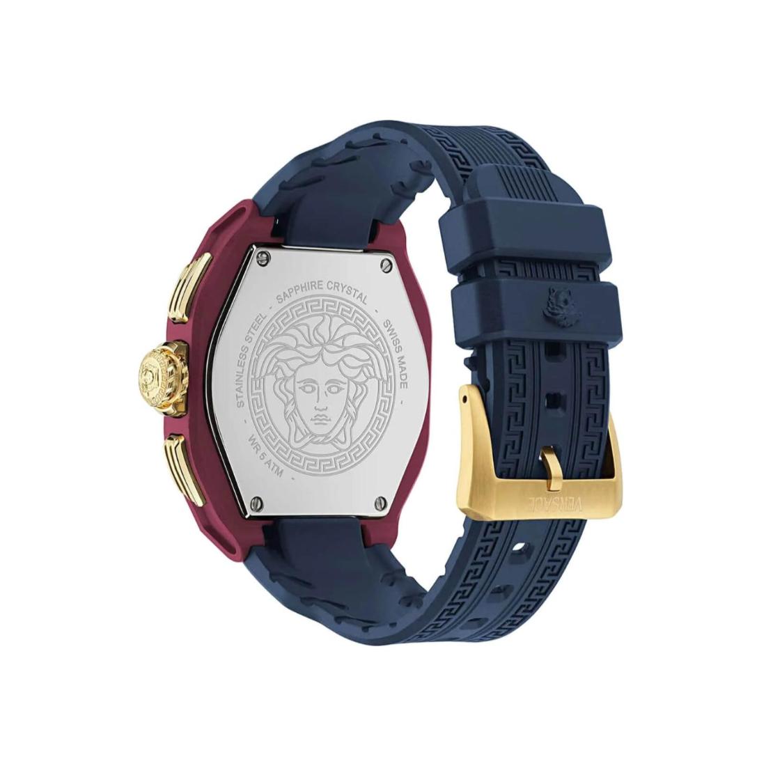 Versace V Legend Chrono 44x52 mm Blue Dial Unisex Watch VE9L00525