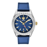 Versace V Code Gmt.Scpecial 42 mm Blue Dial Men Analog Watch VEAFA0124
