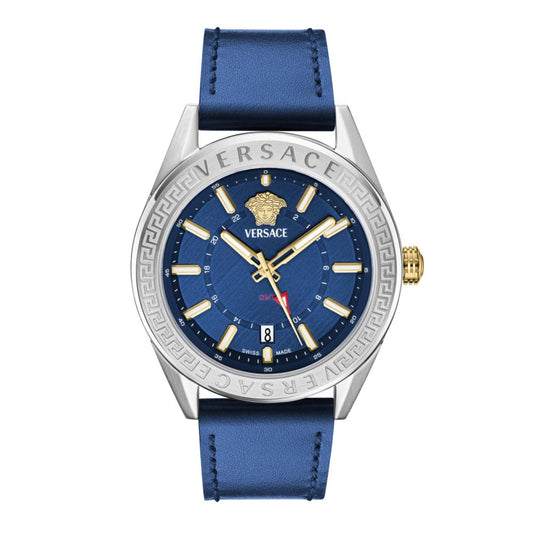 Versace V-Code Gmt.Scpecial 42 mm Blue Dial Men Analog Watch- VEAFA0124