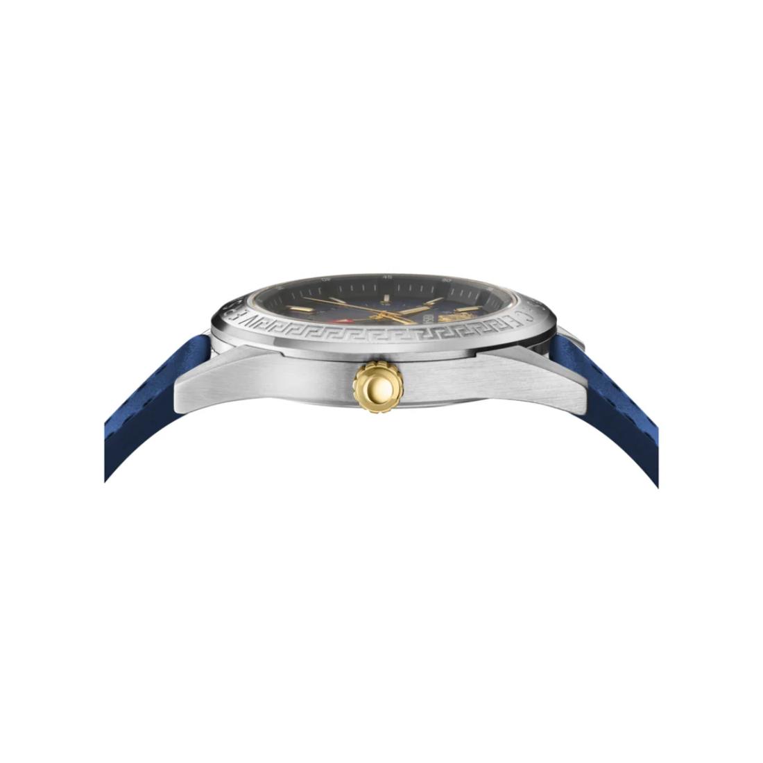 Versace V Code Gmt.Scpecial 42 mm Blue Dial Men Analog Watch VEAFA0124