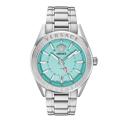 Versace V-Code Gmt.Scpecial 42 mm Turquoise Dial Men Analog Watch- VEAFA0324