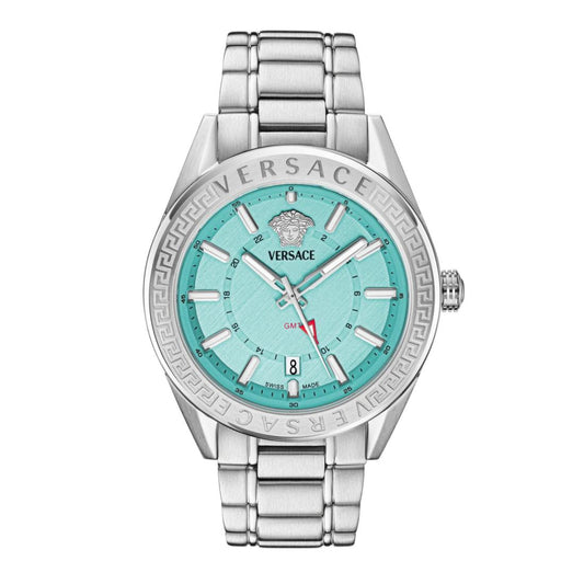 Versace V-Code Gmt.Scpecial 42 mm Turquoise Dial Men Analog Watch- VEAFA0324