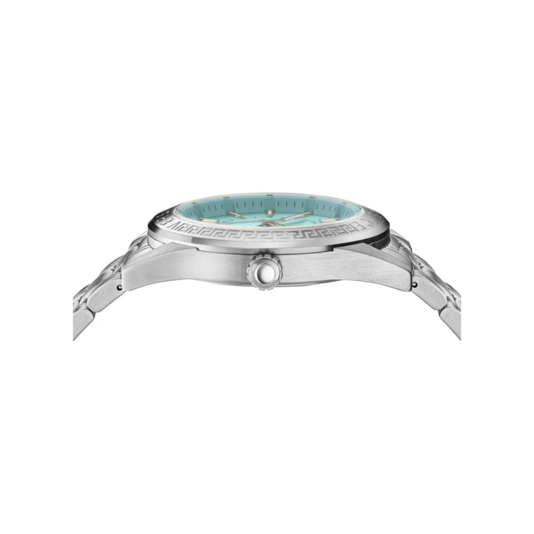 Versace V Code Gmt.Scpecial 42 mm Turquoise Dial Men Analog Watch VEAFA0324