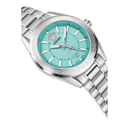 Versace V-Code Gmt.Scpecial 42 mm Turquoise Dial Men Analog Watch- VEAFA0324