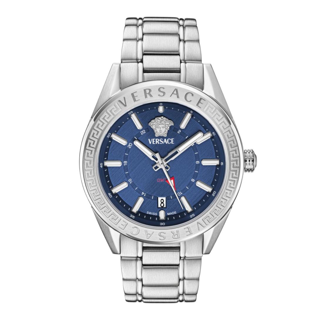 Versace V-Code Gmt.Scpecial 42 mm Blue Dial Men Analog Watch- VEAFA0424