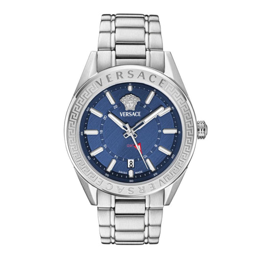 Versace V-Code Gmt.Scpecial 42 mm Blue Dial Men Analog Watch- VEAFA0424