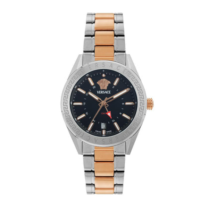 Versace V-Code Gmt.Scpecial 42 mm Black Dial Men Analog Watch- VEAFA0624