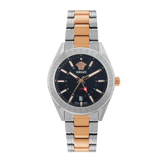 Versace V-Code Gmt.Scpecial 42 mm Black Dial Men Analog Watch- VEAFA0624
