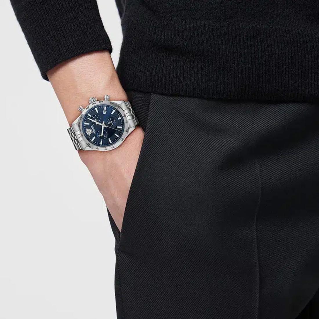 Versace Helleny.Chrono 39 mm Blue Dial Men Watch- VECFA0124
