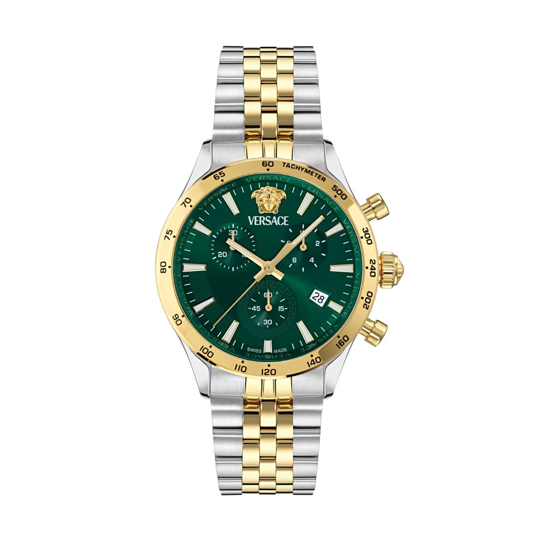 Versace Helleny.Chrono 39 mm Green Dial Men Watch- VECFA0224