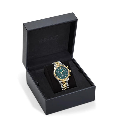 Versace Helleny.Chrono 39 mm Green Dial Men Watch- VECFA0224