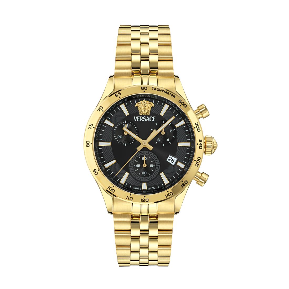 Versace Helleny.Chrono 40 mm Black Dial Men Watch- VECFA0524