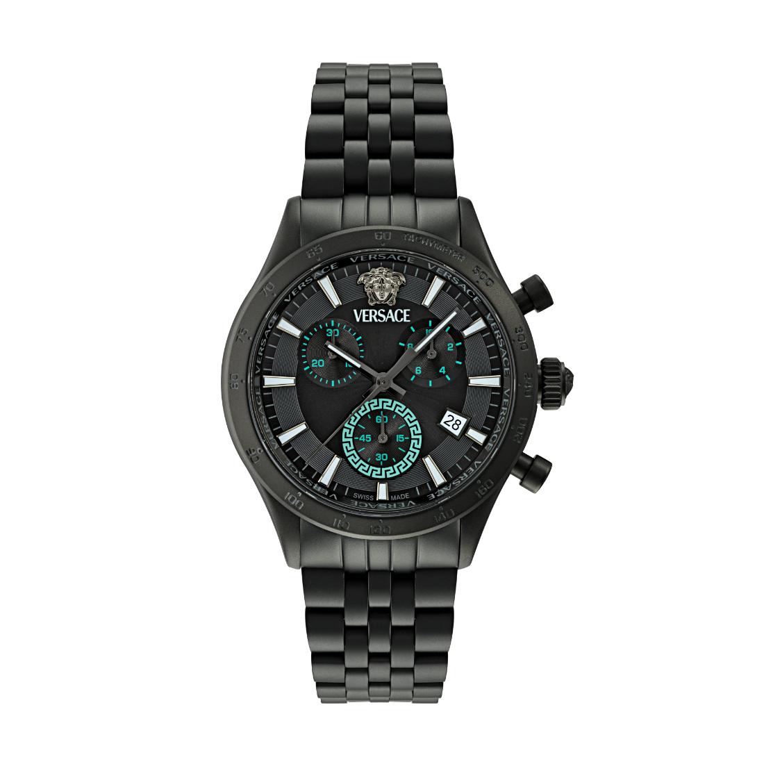 Versace Helleny.Chrono 40 mm Black Dial Men Watch- VECFA0624