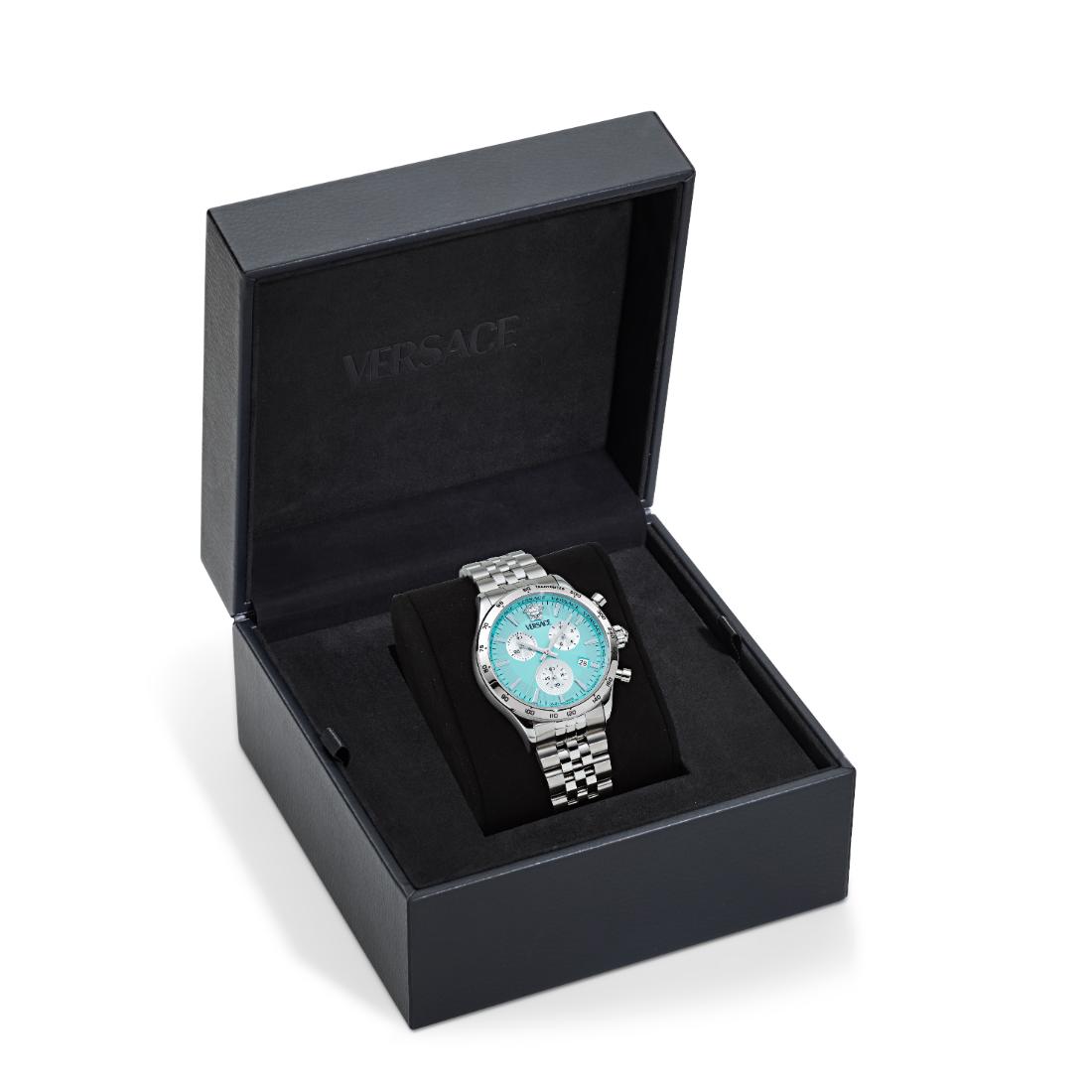 Versace Helleny.Chrono 40 mm Light Blue Dial Men Watch VECFA0724