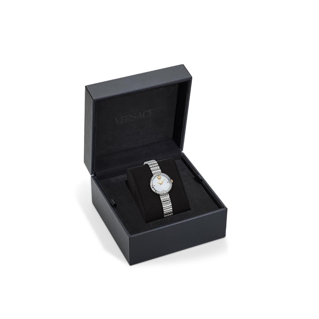 Versace Newness 28 mm Size Silver Dial Women Analog Watch VEDFA0124