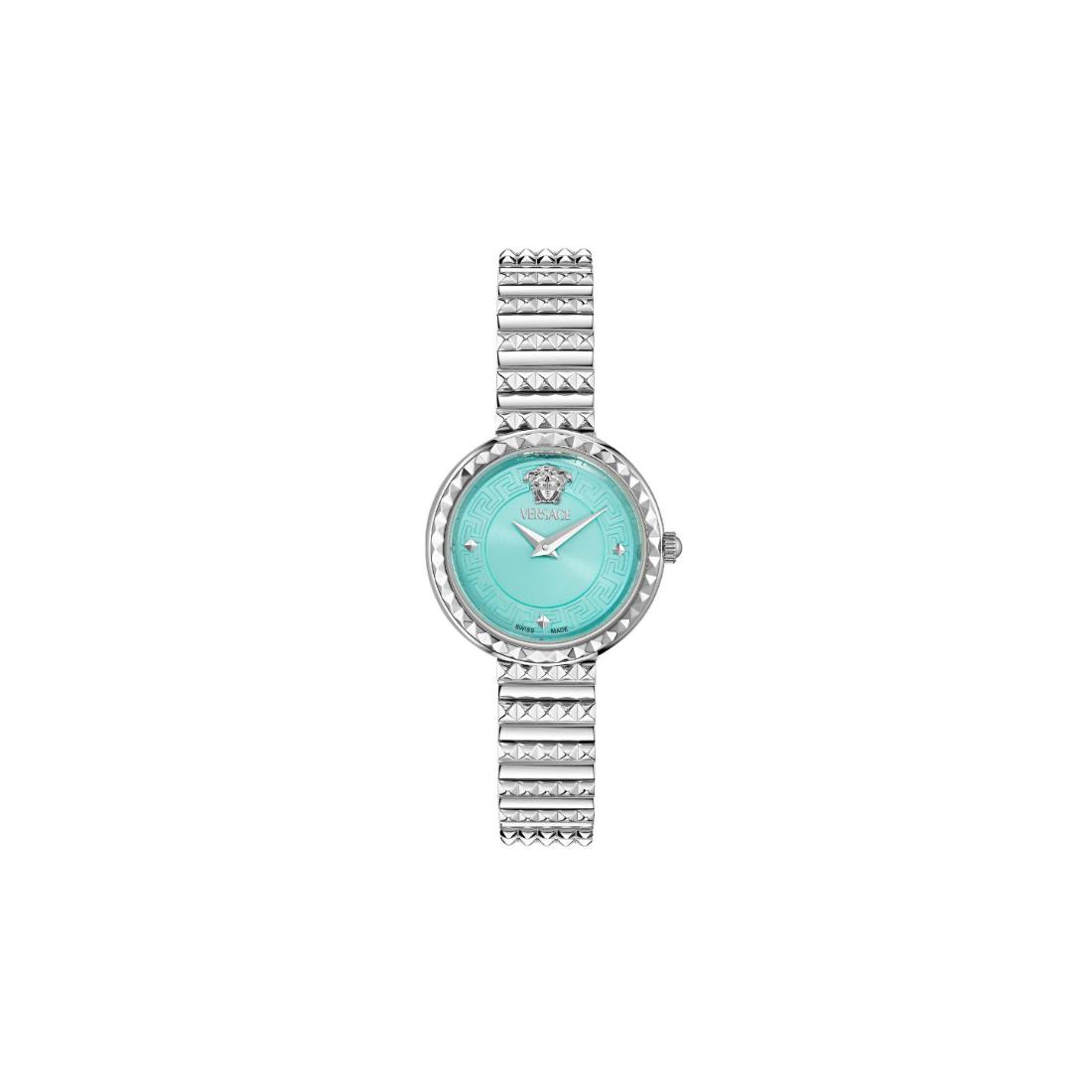 Versace Newness 28 mm Size Sky Blue Dial Women Analog Watch VEDFA0224