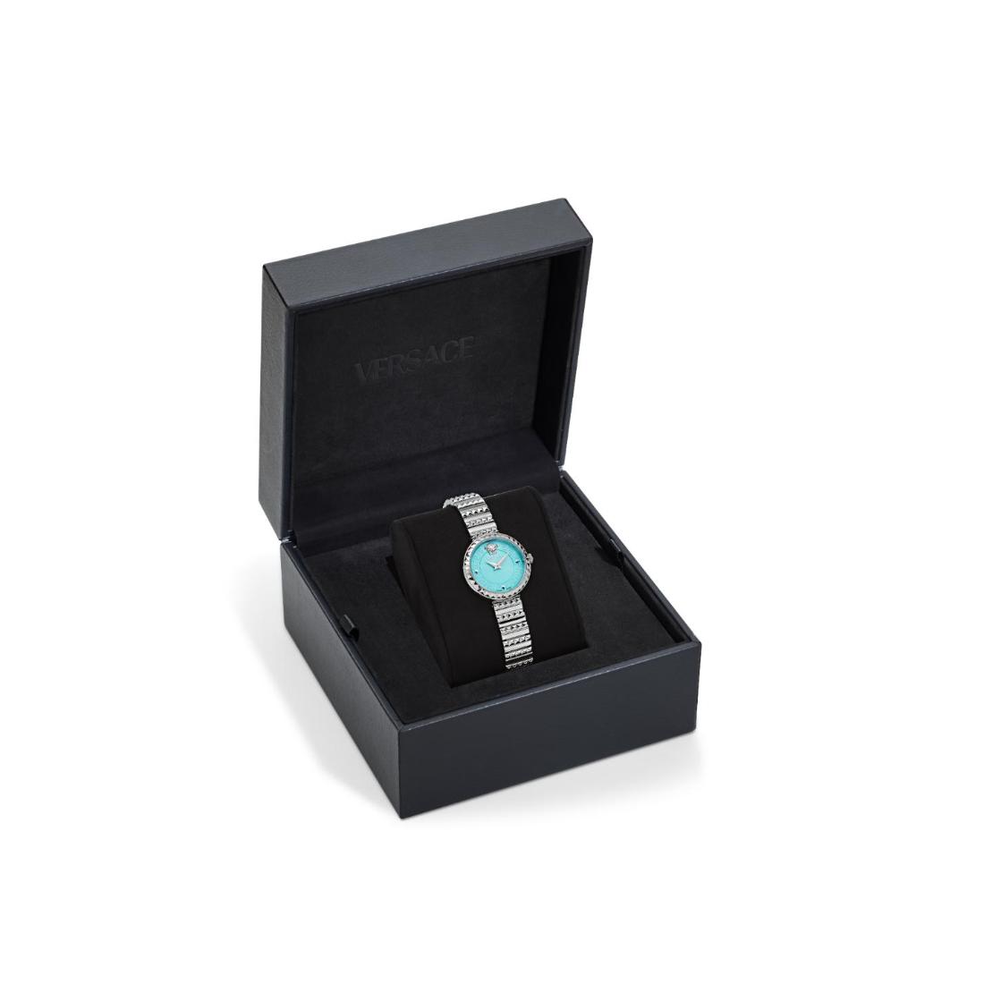 Versace Newness 28 mm Size Sky Blue Dial Women Analog Watch - VEDFA0224