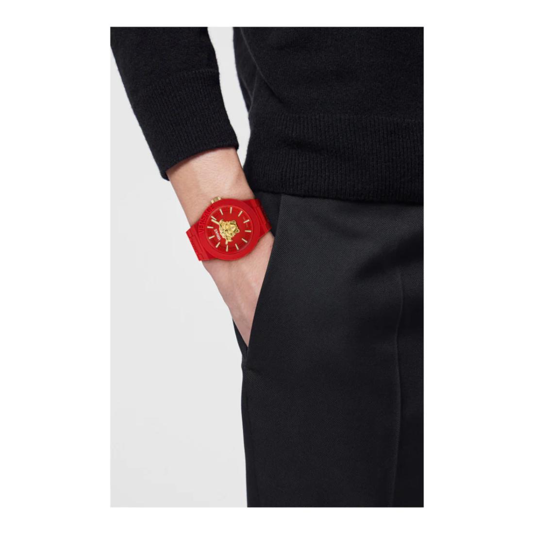 Versace V-Pop.Special 43 mm Red Dial Men Analog Watch VEEFA0124