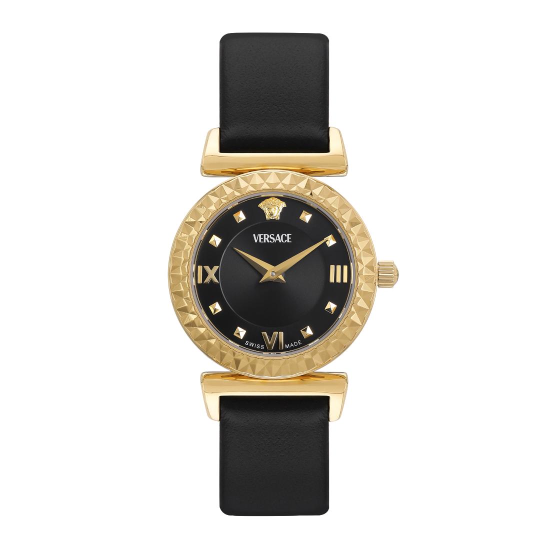 Versace Vegfa Mini Vanity mm 27 Black Dial Women Analog Watch- VEGFA0125