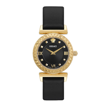 Versace Vegfa Mini Vanity mm 27 Black Dial Women Analog Watch- VEGFA0125