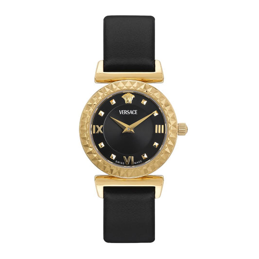 Versace Vegfa Mini Vanity mm 27 Black Dial Women Analog Watch- VEGFA0125