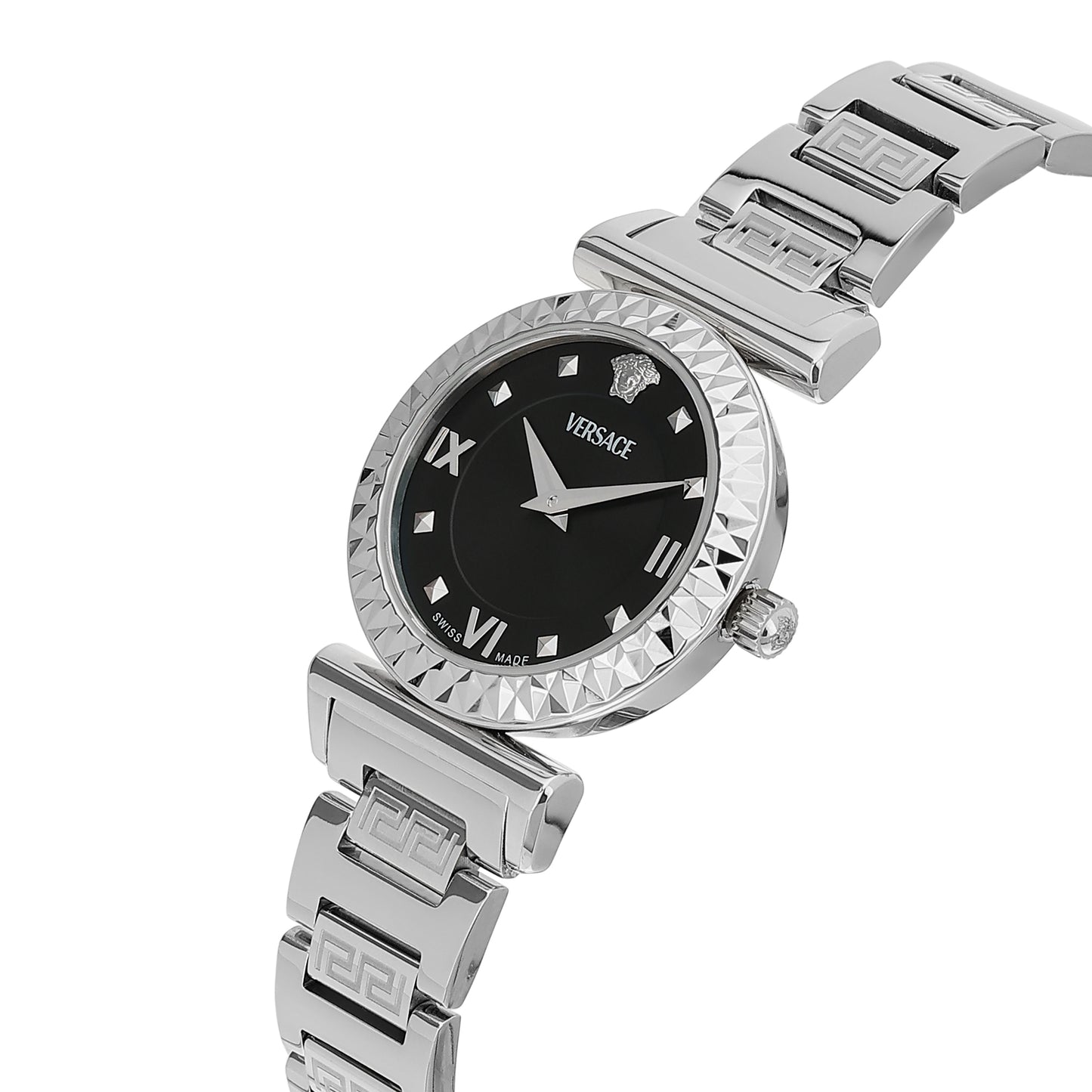 Versace Mini Vanity 27 mm Black Dial Women Analog Watch- VEGFA0225