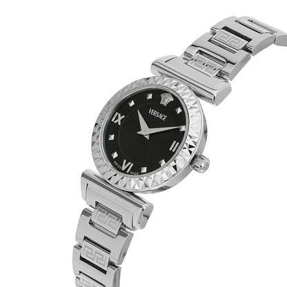 Versace Mini Vanity 27 mm Black Dial Women Analog Watch- VEGFA0225